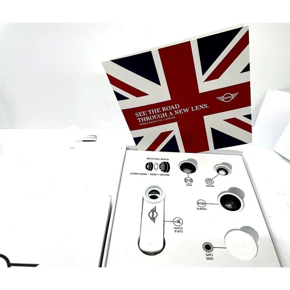 NIB Mini Cooper USA 3 in 1 Universal phone lens kit  /fisheye Macro Wide - Picture 7 of 7